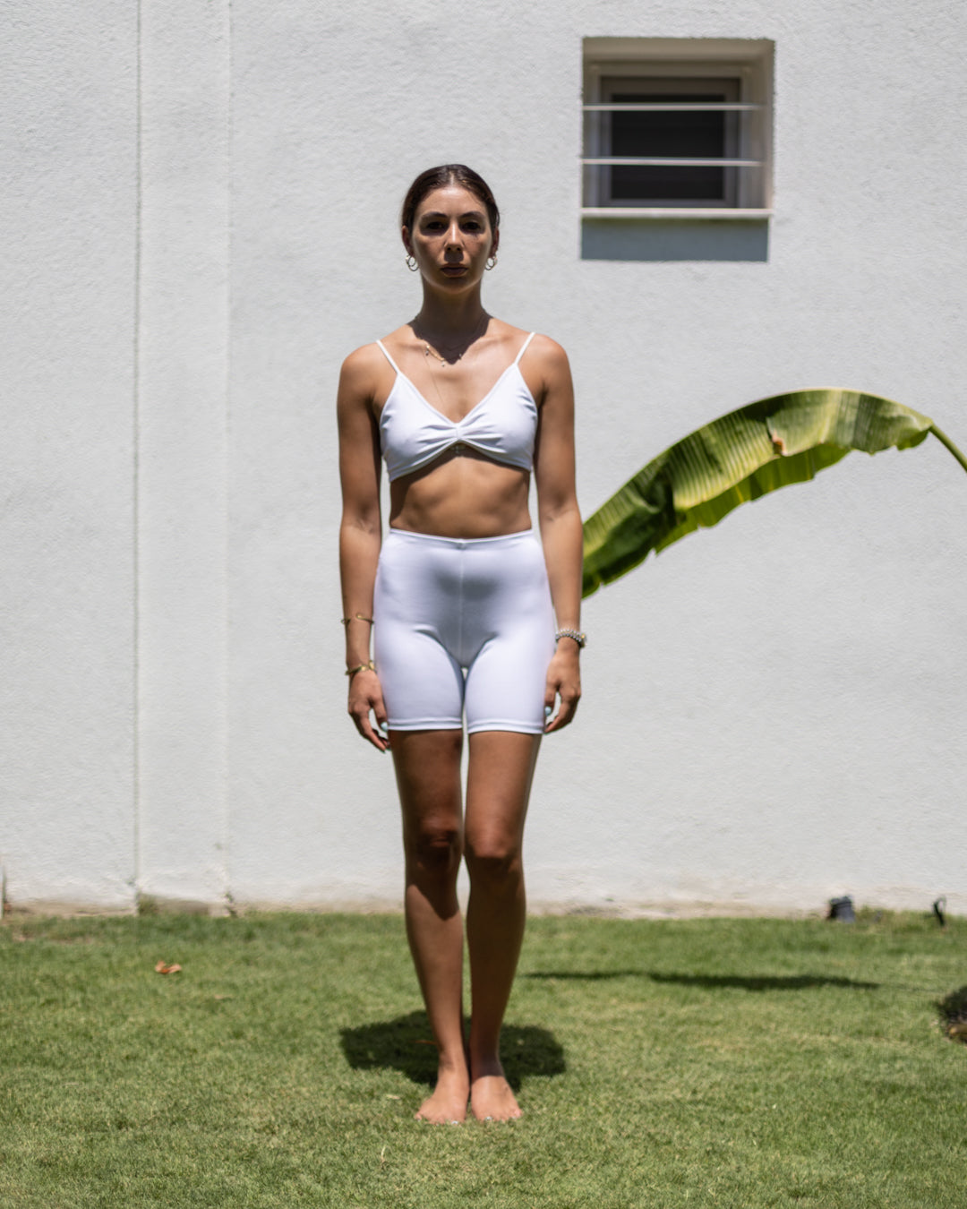 White' Biker Shorts